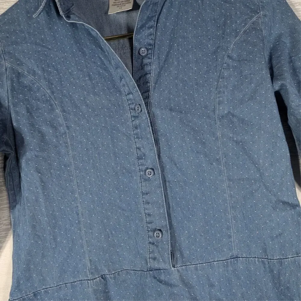 American Girl Western Chambray Dress For Girls Size 14 Denim Match Your Doll